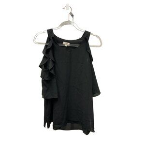Umgee Black Ruffle Blouse